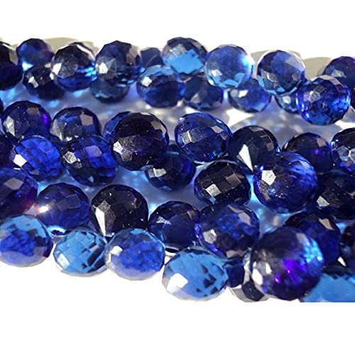 Quartz mystique bleu cobalt perles facettées 9x9mm pour éliminer les reflets ternes