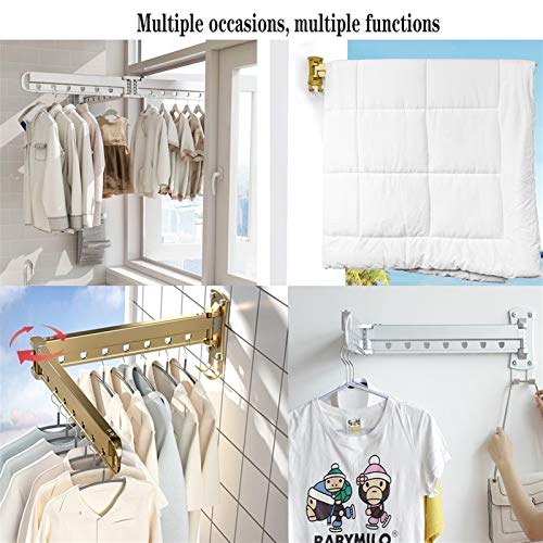 Étendoir à linge mural rose modèle long extensible en accordéon - 6
