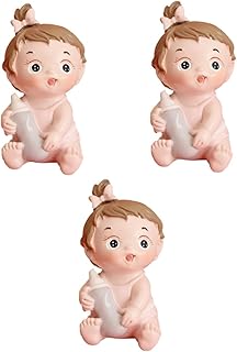 Toyvian 3 Peças Decoração De Bolo Decoração De Carro Mini Boneca Boneca Para Mujer Estatuetas De Resina Estátua De Bebê Bonecas Macias Para Bebês Estatueta De Bolo Adorno Boneca Decoração