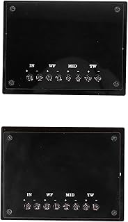 Speaker Frequency Divider, Audio Frequency Divider, 2PCS Speaker Frequency Divider 3 Way HighPower 300W Black Universal for Automobile