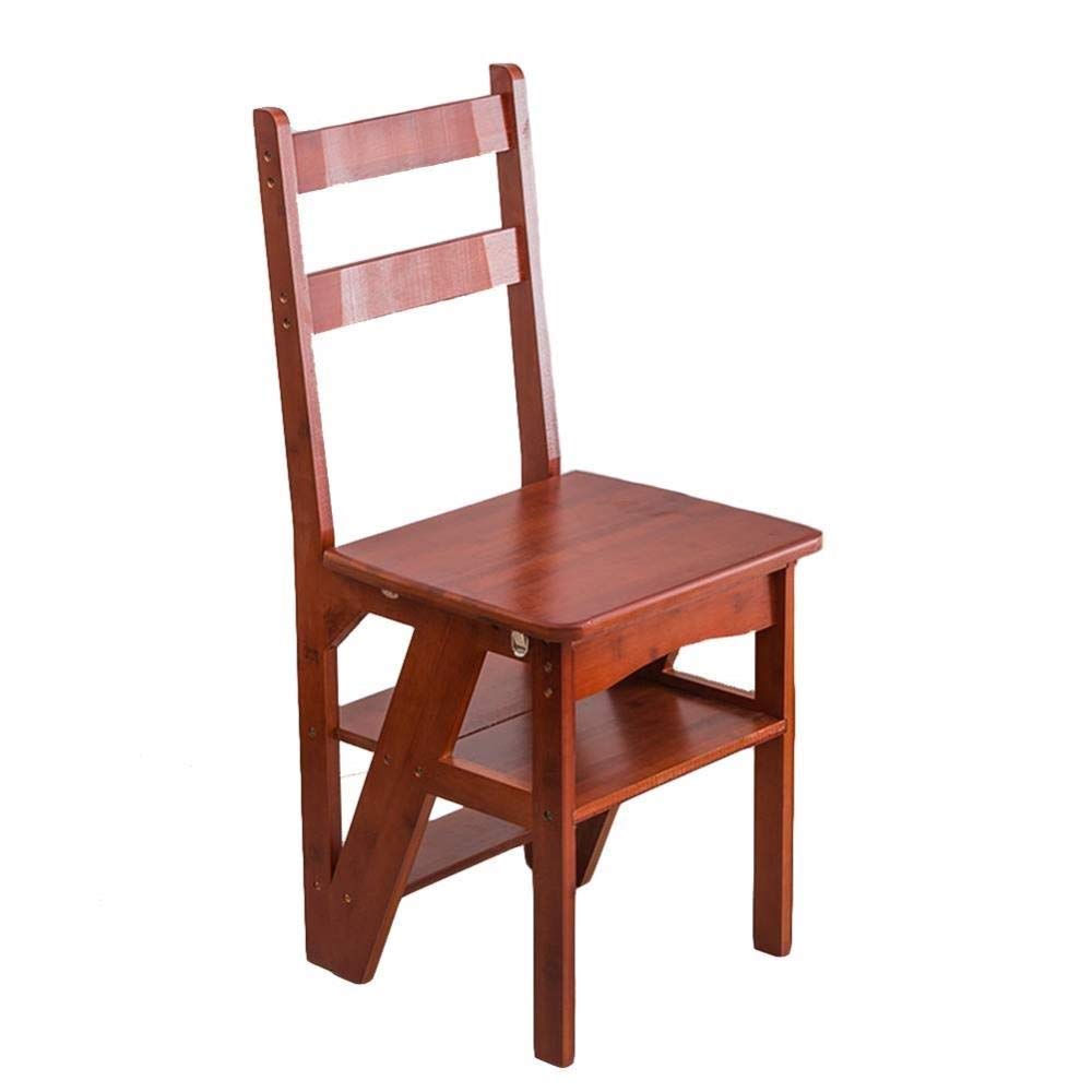 CHEWYNP Taburete con escalones, Taburete con escalones Plegable multifunción, Taburete con escaleras de Utilidad para la Familia en el hogar Taburete con escalones de Madera Taburete con e
