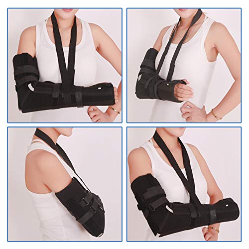 Arm Sling Shoulder Immobilizer Support Brace Rotator Cuff Sling Orthopedic Arm Elbow Fracture Stabilizer Splint for Women Men Injury, Post Surgery, Subluxation, Dislocation Pain Relief (M)