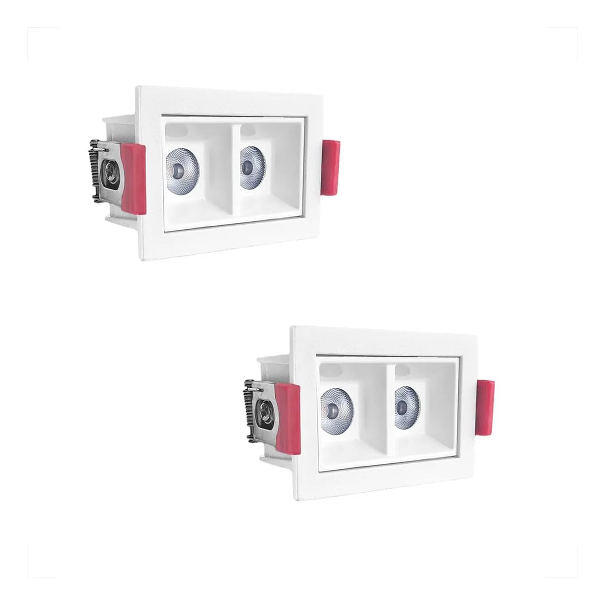 2 Spot Downlight Mini Duplo Led Embutir Corredor 3000k Bet57