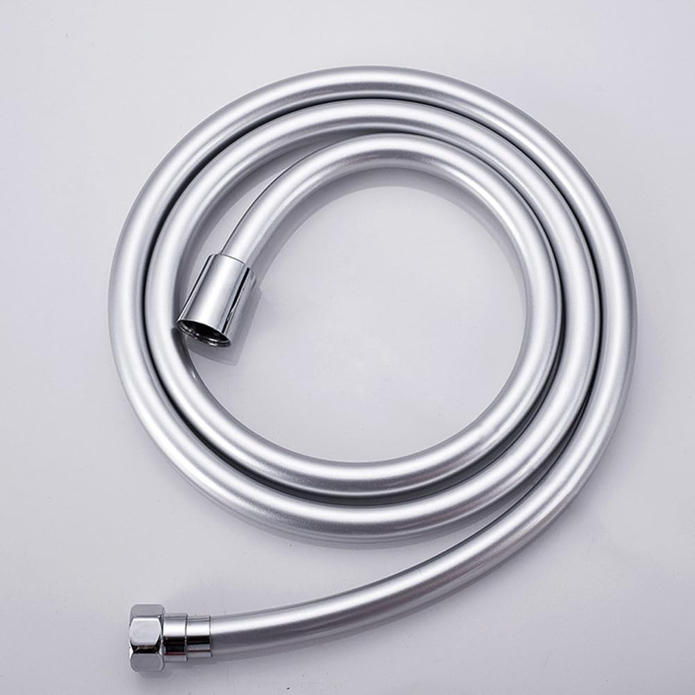 1 tuyau de douche flexible en PVC haute pression de 1,5 m G1/2 universel pour accessoires de salle de bain Jaune (gris clair)