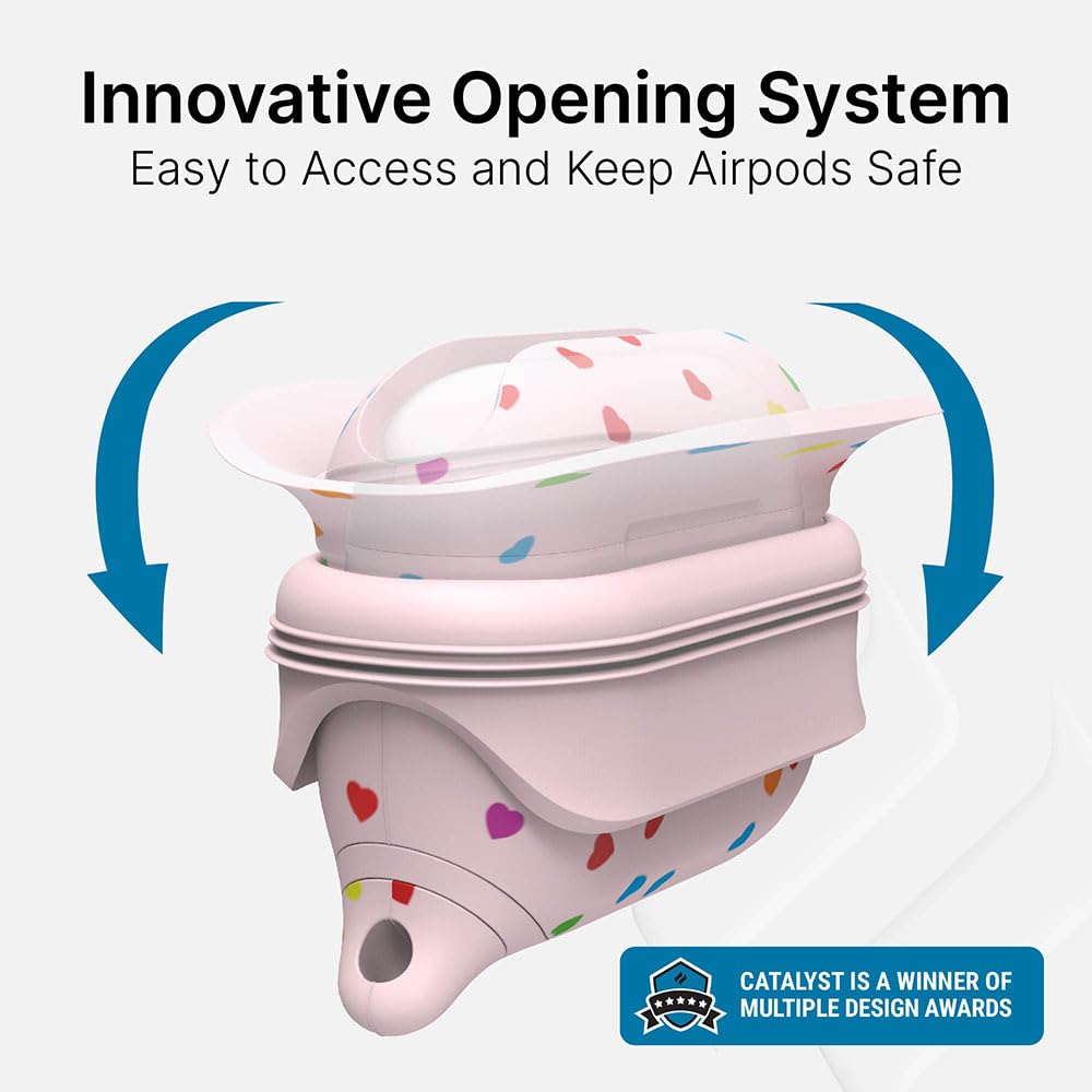 Catalyst Custodia impermeabile Special Edition per AirPods Pro, compatibile con ricarica wireless, custodia protettiva antiurto e a prova di caduta, pelle morbida, con moschettone - Sweetheart