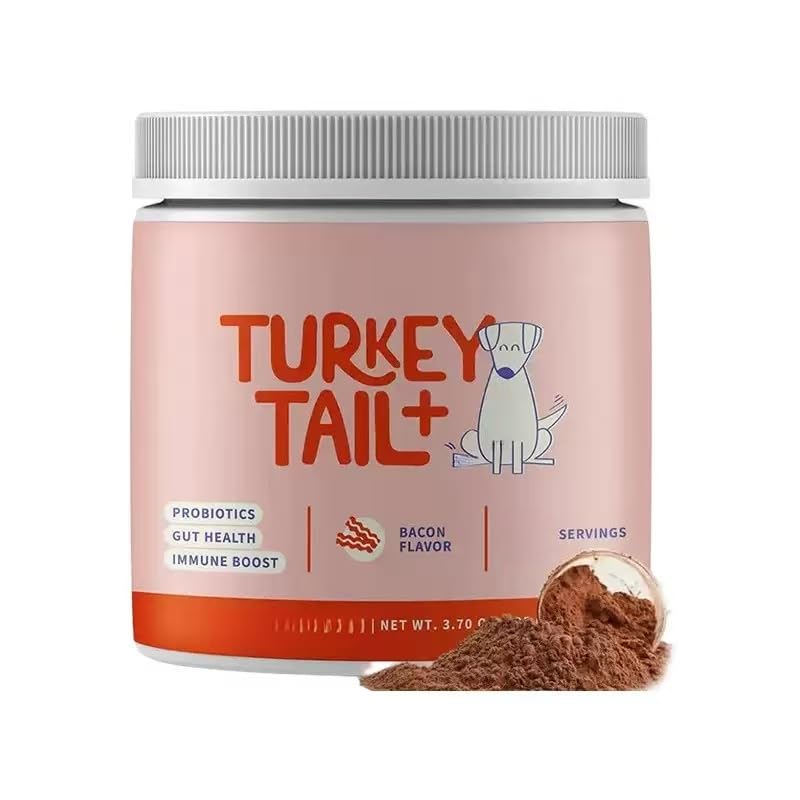 Champignons de queue de dinde pour chiens - Supplément de champignons pour les bosses, les bosses et les verrues qui apportent soutien, énergie et vitalité aux chiens,1pcs