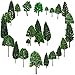 Modell Landschaftsbaum Grün Mini Baum Set Gemischtes Bäume Modellbau Landschaft Architektur Bäume Diy Landschaft Natürliche Grün Pappel 28mm Straßenbaum 40mm Banyan 70mm 50 Stück