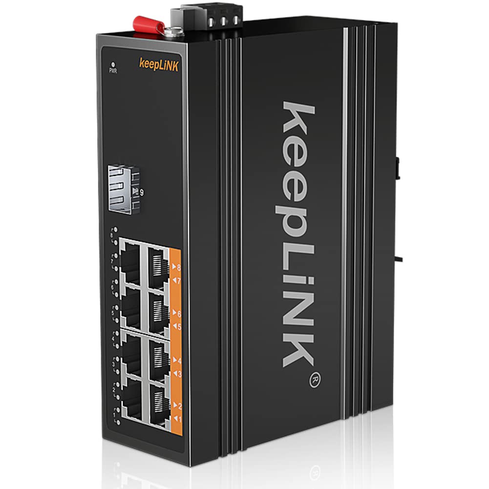 8 Port Industrial PoE Switch Unmanaged, Gigabit PoE Switch with 8 PoE+ Ports @245w, 1 SFP Slot, DIN Rail Hardened Network Switch, IP40-image-16