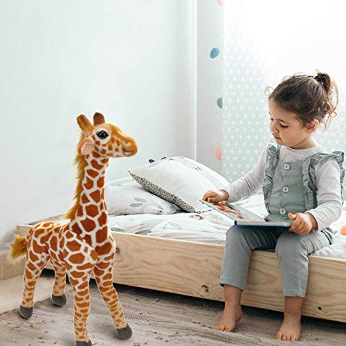 Linzy Toys Jared The Giraffe, 22'' (56 Cm) Standing High, Real Life Stuffed Animals Plush Giraffe, Peluche Jirafa, Adorable Soft Toy #TOP5