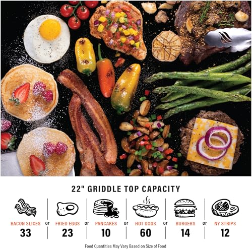 Image of Blackstone 2350 OTG 22 inch Omnivore Griddle with Hood, Black | Flexfold Legs, Portable
