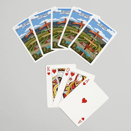 Baraja de 52 cartas tamaño póker Georgia miniatura 7