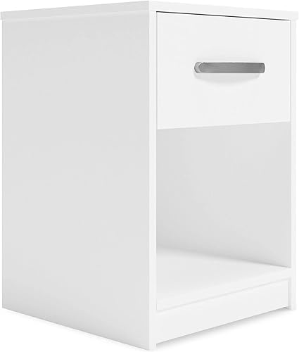 Miniatura 11 de Signature Design by Ashley Finch Modern - Mesita de noche con 1 cajón con cubículo abierto, color negro