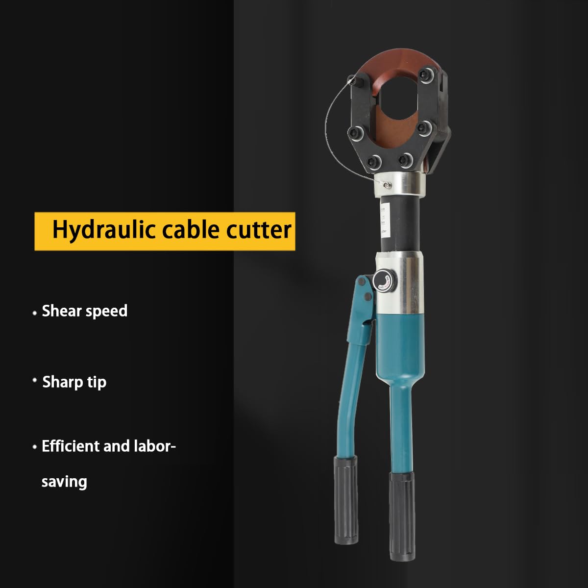 Tijeras de cable hidráulicas, cortacables, herramienta de 70 kN, diámetro de 50 mm, cortador de cables, alicates de crimpado, cortador de alambre para CU, aluminio y cable telefónico