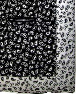 Black & White Paisley Stroller Liner - Made in USA
