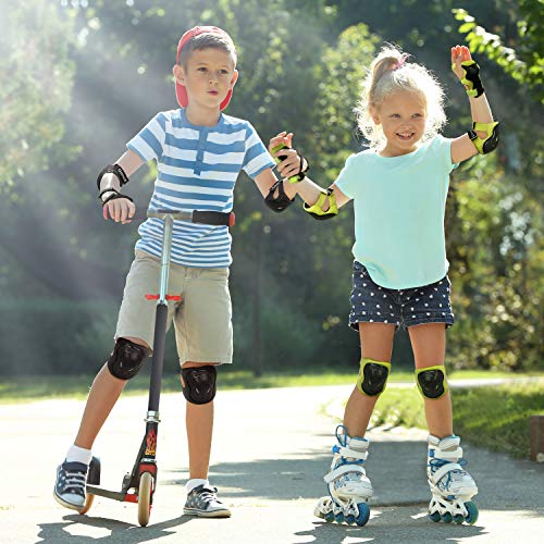image for Gonex Kids Skateboard Knee Pads Elbow Pads with Wrist Guards, Skate Pa