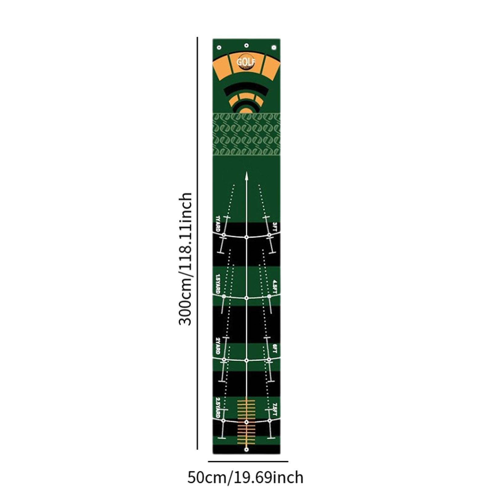 Generic Tapis de Putting de Golf, Entraînement Au Putter de Golf, Tapis de Frappe Léger, équipement D'aide à L'entraînement, Amélioration des Compéten