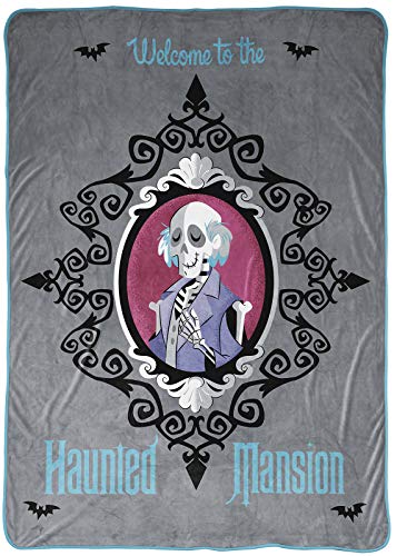 Jay Franco Disney Haunted Mansion Welcome to The Haunted Mansion Blanket - Measures 62 x 90 inches, Kids Bedding - Fade Resistant Super Soft Fleece (Official Disney Product)