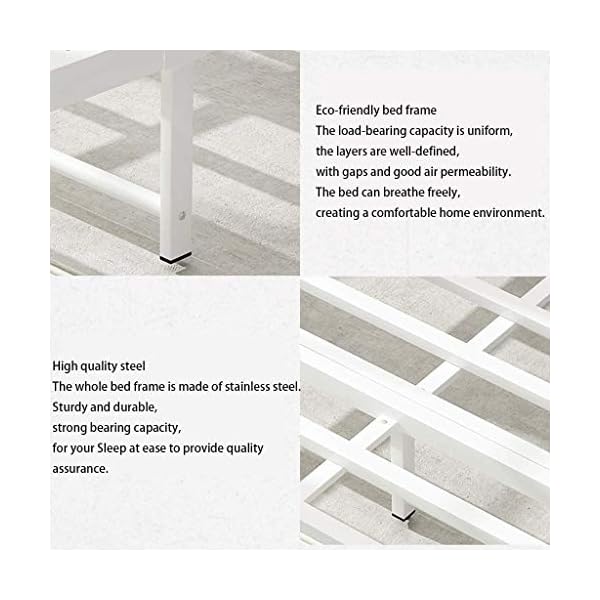 VBARV Stylish Style Metal Bed Frame, Solid Double Bed Frame, with Headboard and Footboard, Premium Steel Slat Support, with Large Storage Space, Easy Assembly, Multiple Size - Image 6