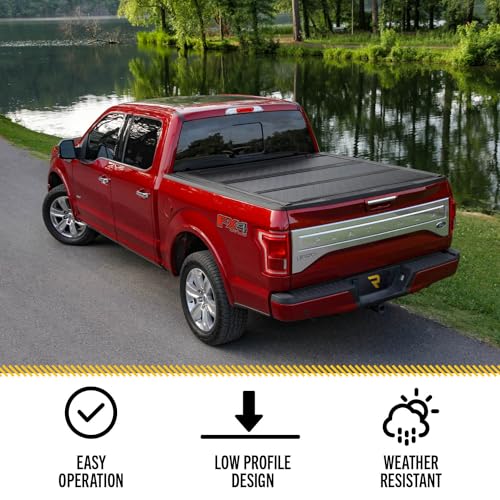 Image of RealTruck Undercover Flex Hard Folding Truck Bed Tonneau Cover | FX21032 | Fits 2022-2025 Ford Maverick 4' 6 inch Bed (54.4 inch)