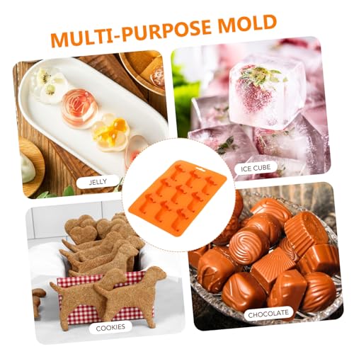 Molde de silicona para cubos de hielo en forma de perro 2 piezas miniatura 2