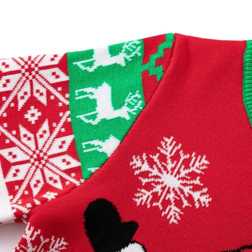 Image of Ugly Christmas Sweater for Girls Funny Xmas Knit Pullover Shirts Kids Child Holiday Jumper Tops Outfit 2-14 Years