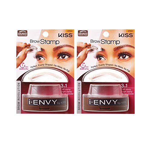 Kiss I Envy Brow Stamp Kit Dark Brown (2 Pack)