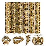 Tintnut Animal Printed HTV Vinyl - 6 Sheets 12' x 10' Brown Tiger Printed Heat Transfer Vinyl Animal Patterned HTV Iron on Vinyl for T-Shirts DIY Compatible with Cricut/Silhouette Cameo