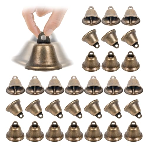 30PCS vintage bronze bells,bells for crafts, small jingle bell