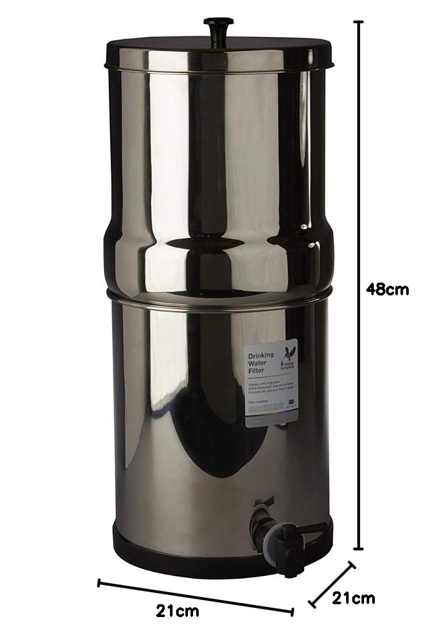 DOULTON Purificateur d'eau à gravité British Berkefeld 8,5 L équipé de 4 cartouches atc supersterasyl