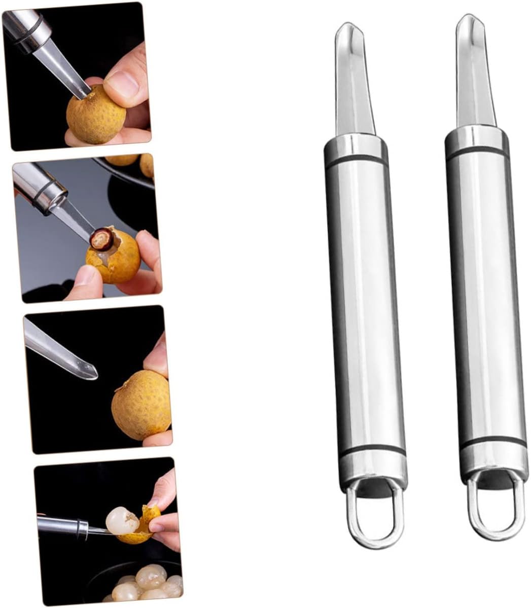 PRETYZOOM 6pcs Stainless Steel Core Efficient Fruit Pitter for Home Use for and Pitting Labor-saving Design Easy to Clean Compact