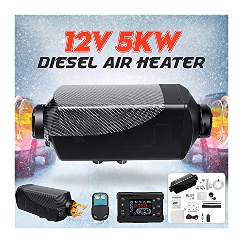 wenxin Calentador de vehículos Calentador Aire 5000W Calentador Los Diesel 5 KW 12V / 24V Abertura Única For Camiones-Motor Home Barcos Bus + Tecla Cambio Parabrisas + Remote Control, Desempañ