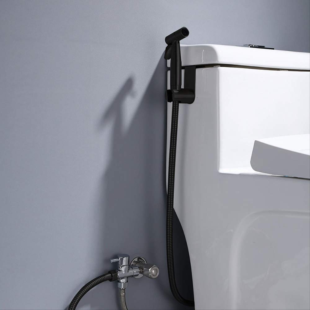 Zwart Toilet Bidet Sproeier Kit. Set Hand Hold Rvs voor Badkamer Persoonlijke Reinigen Bidet Kraan Zwart Bidet 3 kit