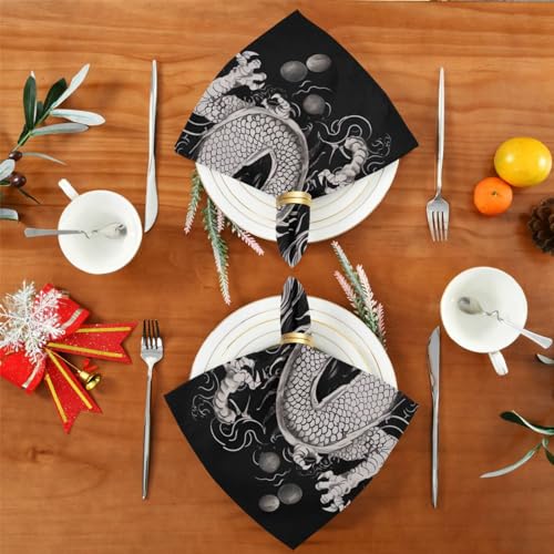 Set de 6 Servilletas de Tela Reutilizables de Satín miniatura 4