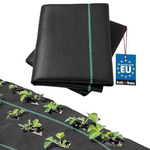 KOTARBAU® Fieltro para malas hierbas para jardín, 3,2 x 10 m, 70 g/m², polipropileno, color negro, permeable al agua, extremadamente resistente a la rotura, para jardín, vellón de jardín contra malas
