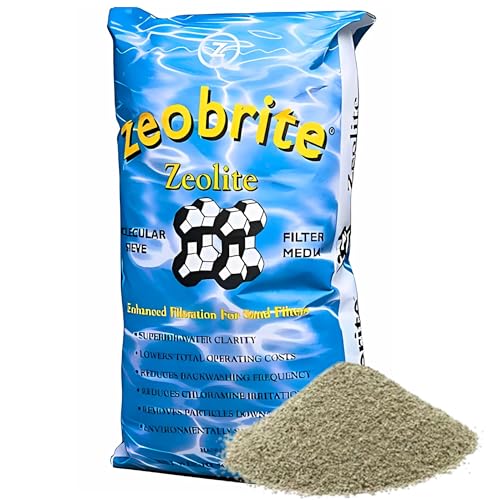 EZ POOLS Zeobrite Pool Filter Media - 50lb Bag | Natural Zeolite for Cleaner, Clearer Pool Water...