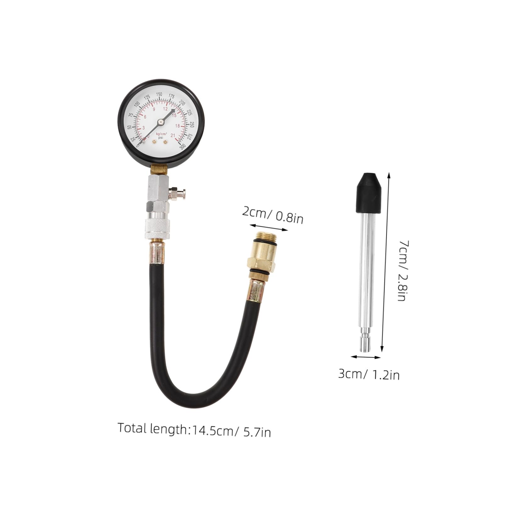 Beatifufu 1set Automotive Cylinder Compression Tester Kit Professional Pressure Gauge for Engine Repair Tools Versatile Design for Accurate Engine Analysis Easy for Quick Testing