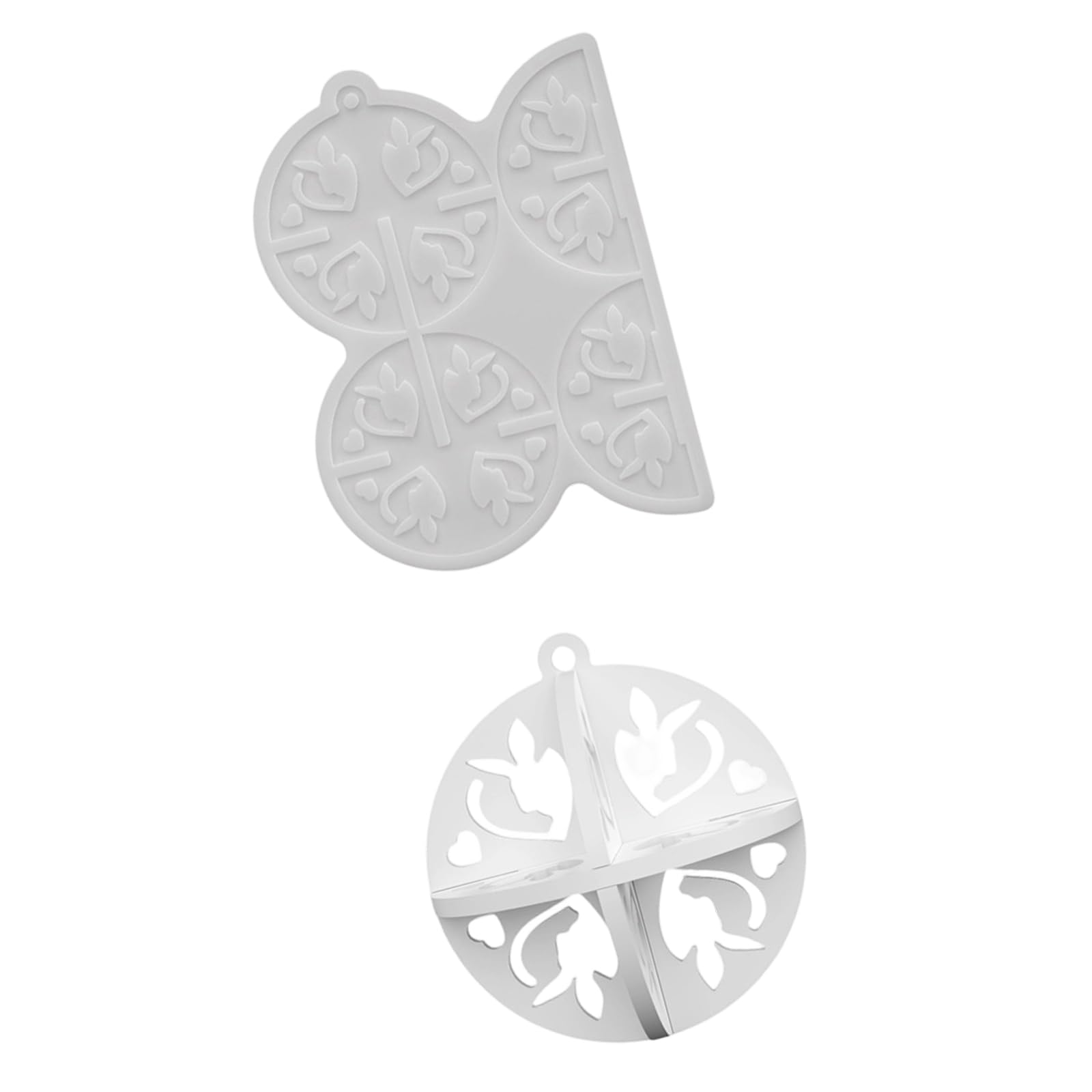 Creative Patchworke Easter Rabbits Silicone Mold for Ornament Easter Decors Resin Art Project Safe Casting Kids Art Project Mold