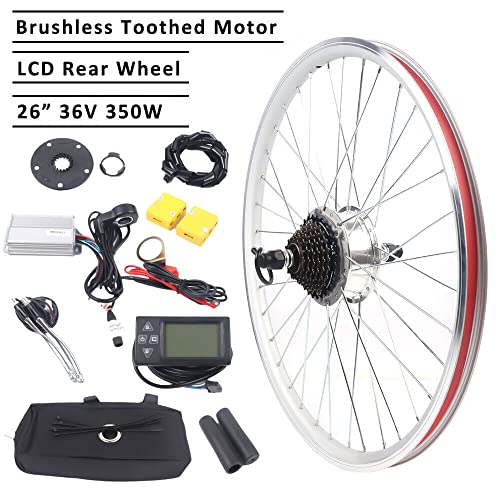 26 inch E-bike ombouwset 36 V achterwiel ombouwset met LCD-scherm Cruise-functie elektrische fiets ombouwset Ebike conversie kit - Afbeelding 3