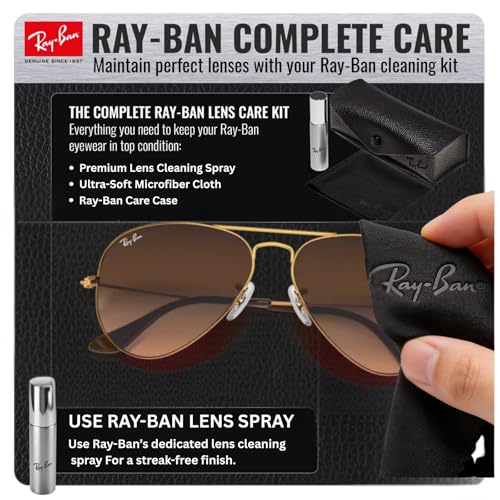 Image of Ray-Ban RB3025 AVIATOR GRADIENT Pilot Shaped Sunglasses for Men & Women with Official RAYBAN Eyewear Kit