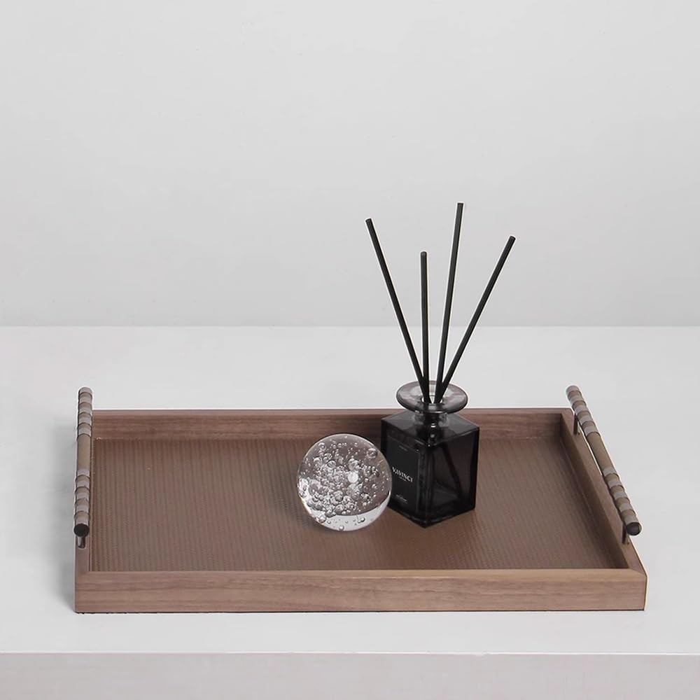 Lar - Bandeja para servir con asas, perfecta para desayunar en la cama, cena, decoración de mesa de café, ideal para sala de estar, dormitorio, entrada y cocina
