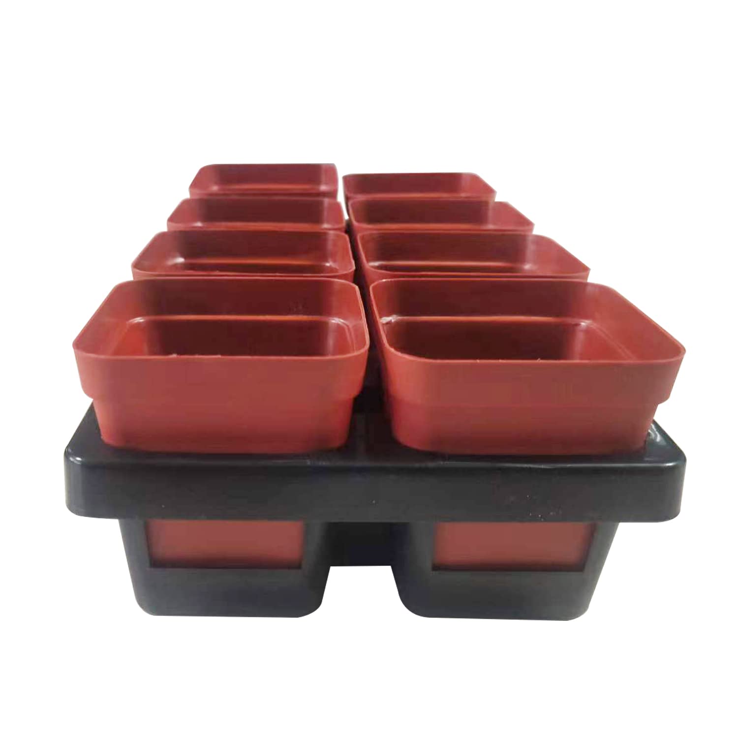 Buy GROWGREEN 80Pack 2.75 inches Nursery Pot Square & 8 Cell pots