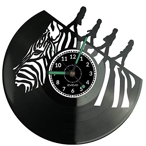 EVEVO The Beatles Horloge en Disque Vinyle Disques Vinyliques Horloges Murales Vinyle Record Mur l’horloge Créatif… - Les Beatles, Paul McCartney, John Lennon, RIngo Starr, George Harrison EVEVO The Beatles Horloge en Disque Vinyle Disques Vinyliques Horloges Murales Vinyle Record Mur l'horloge Créatif… – Image 3