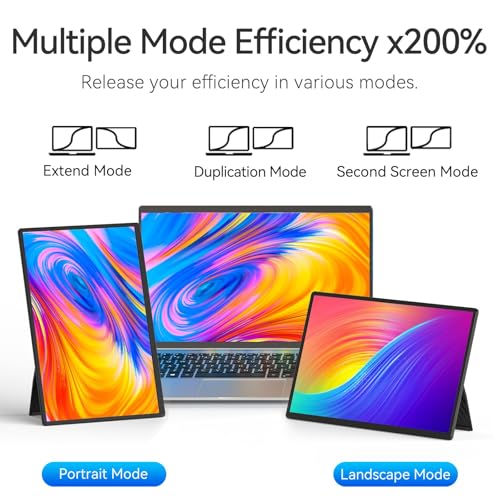Image of 16 inch 2.5K Portable Monitor - QHD Laptop Screen Extender 100% sRGB Wide Color HDMI /USB C /USB A Travel External Display Stand Gaming Monitor for PC Windows MAC Computer Switch Phone Xbox PS4 /5