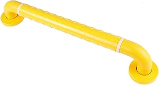 Barra de agarre de baño de acero inoxidable 304 barras de agarre de seguridad barra de agarre de equilibrio ducha inodoro cocina dormitorio montado en la pared amarillo-80 cm (color: amarillo, tamaño:
