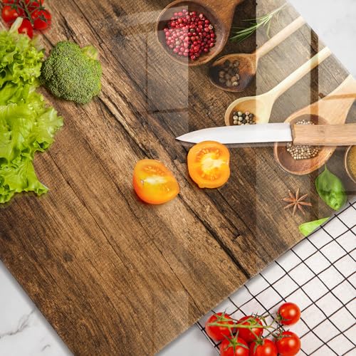 Planche à découper induction Wallfluent 60x52cm protection plaque cuisson verre résistante - 5