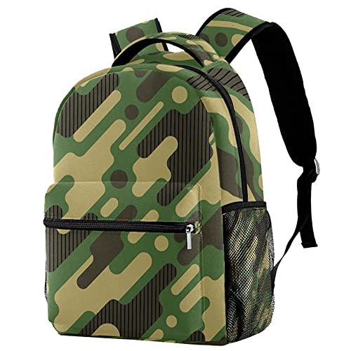 Sac à dos camouflage enfants avec poches filet latérales pour gourde et école