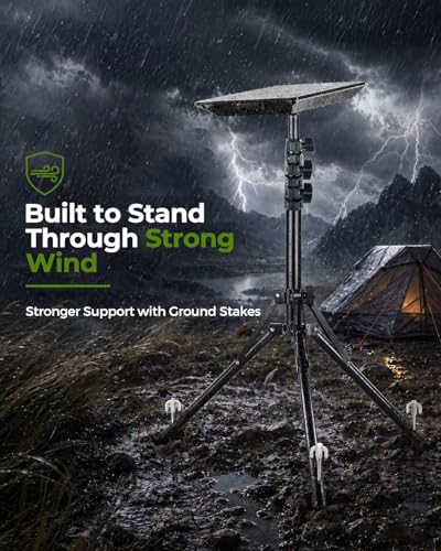 Image of Starlink Mini Tripod Mount | Ground Stakes | 180Tilt for RV Camping