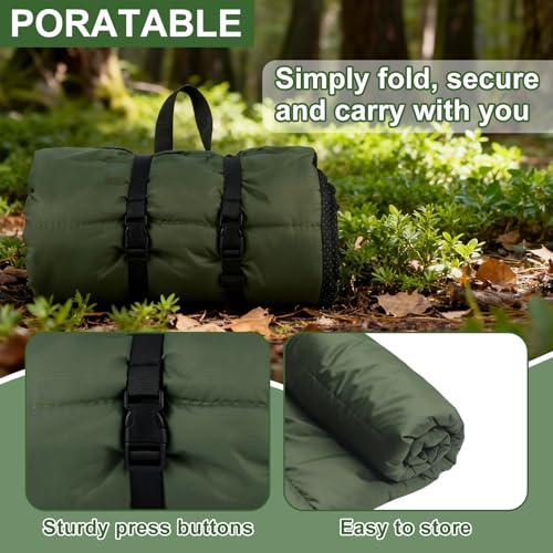 Feelhap Hundedecke 110x68cm Waschbares,Hundedecke für Unterwegs Wasserdicht,rutschfeste Hundematte Komfort und Weiches Wasserdichtes Hundebett,Outdoor,Reise,Auto-Kofferraum Hundekissen (Dunkelgrün)