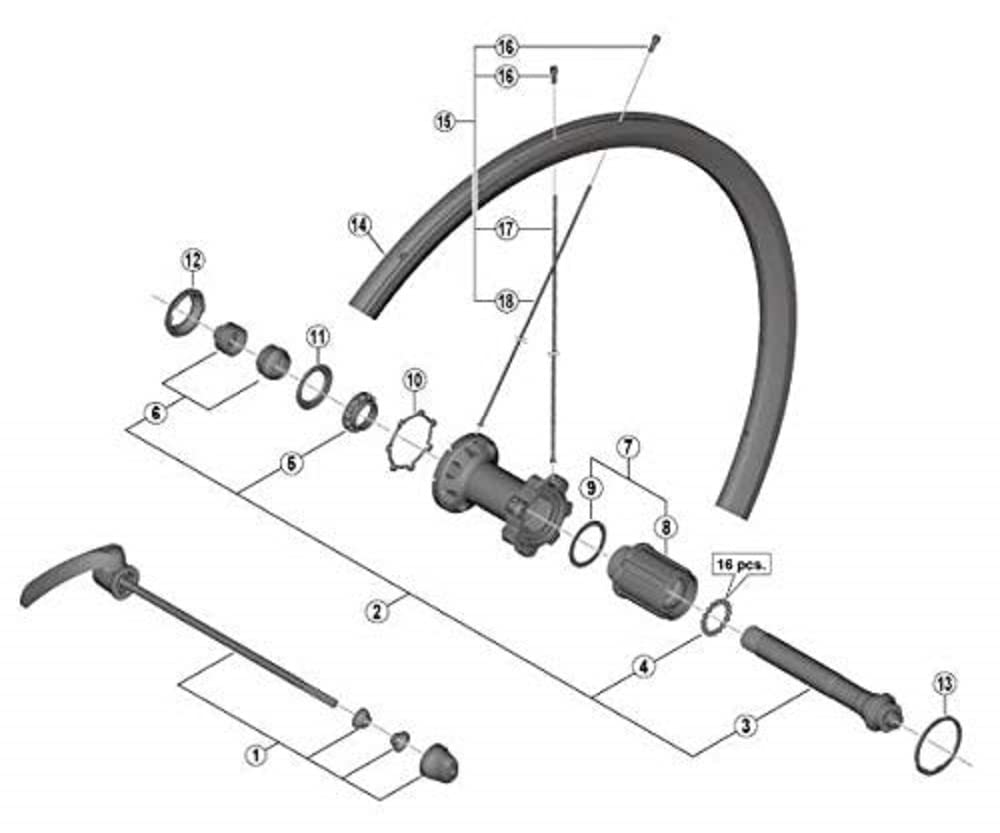 Amazon | シマノ (SHIMANO) リペアパーツ ハブ軸組立品 (玉間
