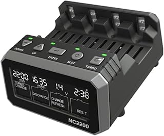 NC2200 DC 12V/2.0A Input 4 Slots AA AAA Battery Charger Battery Analyzer NiMH/NiCD Batteries Charger Discharge Turbo Fast Charge Refresh Break-in Mode